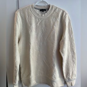 Towel sweater with magnolia flowers